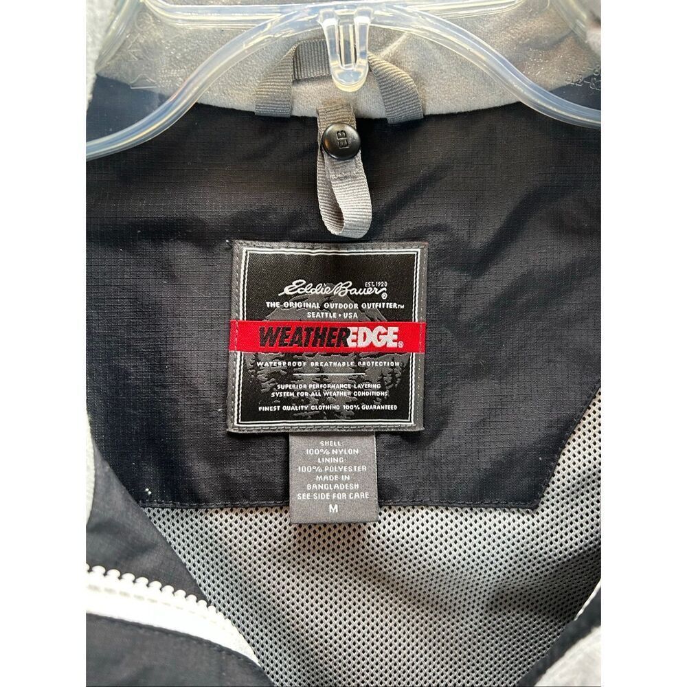Eddie Bauer WeatherEdge Waterproof Hooded Jacket Women’s M Black White - Picture 4 of 11